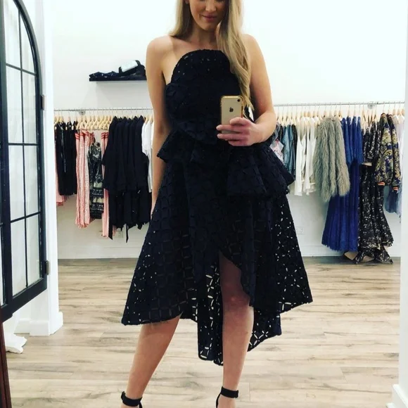 Thurley “Dark Arts” Tiered Midi Dress in Black - Picture 3 of 11